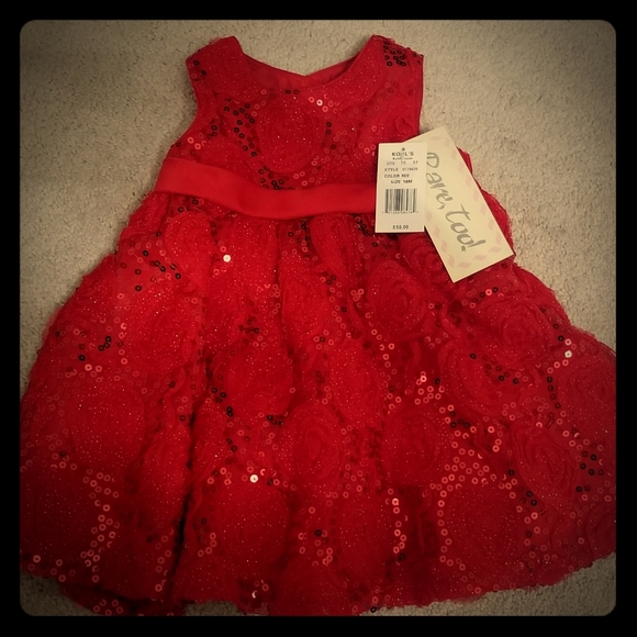 New Toddler Red Dress by Rare, too! Size 18M - Picture 1 of 3
